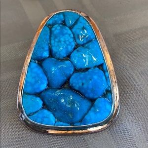 Jay King kingman blue basin nugget copper pendant